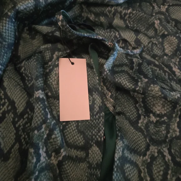 Sugarlips Teal Snake Print Jumpsuit NWT‎ - Picture 5 of 6